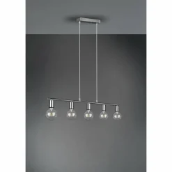 Luminaires Reality Suspension Reality Vannes Nickel mat, 5 lumières