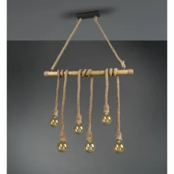 Luminaires Scandinaves-Luminaires Reality Suspension Reality Wilma LED Brun, Gris, 6 lumières