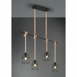 Lampes Vintages & Rétros-Luminaires Reality Suspension Reality Wodan Brun, Noir, 4 lumières