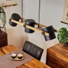 Lampes Vintages & Rétros-hofstein Suspension Rebbenas Noir, 3 lumières