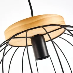 Style Boho-Chic-hofstein Suspension Refresco Bois foncé, Noir, 1 lumière