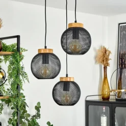 Lampes À Boules-hofstein Suspension Reiden Noir, 3 lumières