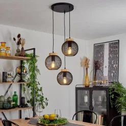 Lampes À Boules-hofstein Suspension Reiden Noir, 3 lumières