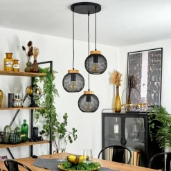 Lampes À Boules-hofstein Suspension Reiden Noir, 3 lumières
