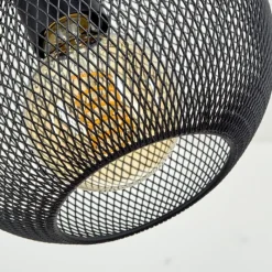 Lampes Industrielles-hofstein Suspension Reiden Noir, 4 lumières