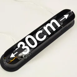 Lampes Dorées-hofstein Suspension Rezat LED Noir doré, 1 lumière