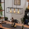 Lampes Vintages & Rétros-hofstein Suspension Rhazuns Laiton, Noir, 3 lumières