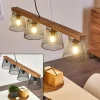 Luminaires Rustiques-hofstein Suspension Rhodes Bois foncé, Noir, 4 lumières