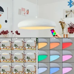 hofstein Suspension Rhone LED Blanc, 1 lumière, Changeur de couleurs