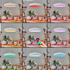 hofstein Suspension Rhone LED Blanc, 1 lumière, Changeur de couleurs