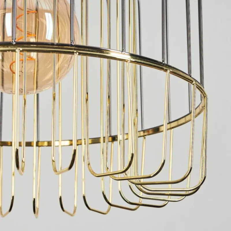 Lampes Dorées-hofstein Suspension Ribellasca Noir, 1 lumière