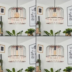 Lampes Industrielles-hofstein Suspension Ribellasca Noir, 1 lumière