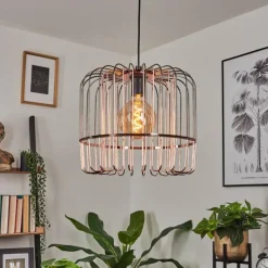 Lampes Industrielles-hofstein Suspension Ribellasca Noir, 1 lumière