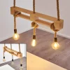 Luminaires Scandinaves-hofstein Suspension Riekje Brun, Bois clair, Noir, 3 lumières