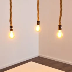 Luminaires Scandinaves-hofstein Suspension Riekje Brun, Noir, 3 lumières