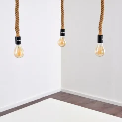 Luminaires Scandinaves-hofstein Suspension Riekje Brun, Noir, 3 lumières