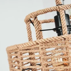 Style Boho-Chic-hofstein Suspension Riekje Brun, Noir, 1 lumière