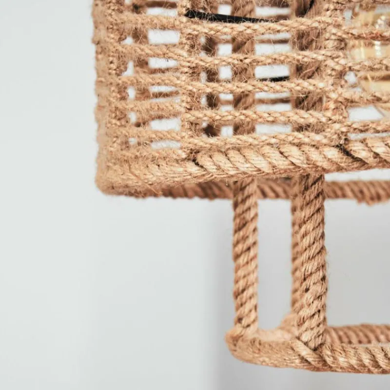 Style Boho-Chic-hofstein Suspension Riekje Brun, Noir, 1 lumière