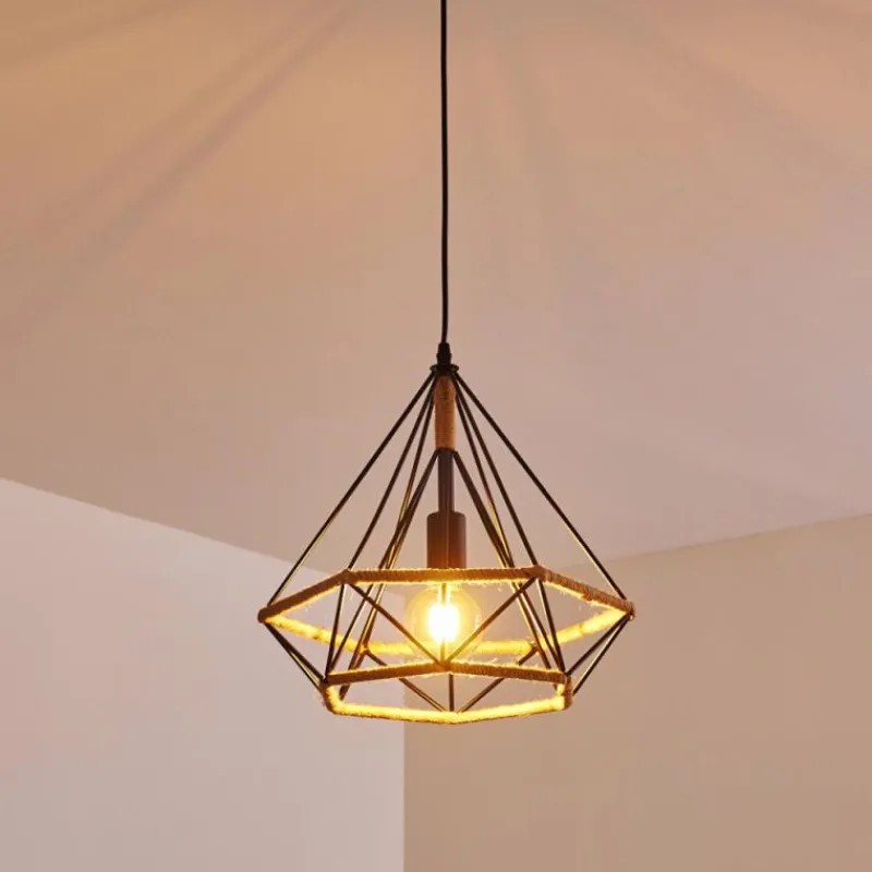 hofstein Suspension Riekje Noir, 1 lumière