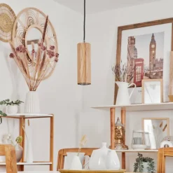 Lampes En Bois-hofstein Suspension Ripamonti Écru, 1 lumière