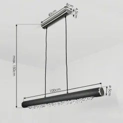 hofstein Suspension Rodeche LED Argenté, 1 lumière* Suspensions