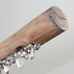 Luminaires Scandinaves-hofstein Suspension Rodeche LED Bois clair, Noir, 1 lumière