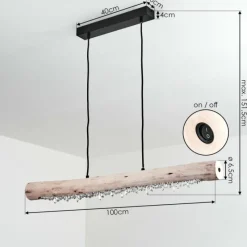 Luminaires Scandinaves-hofstein Suspension Rodeche LED Clair, Écru, 2 lumières