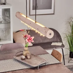 Luminaires Scandinaves-hofstein Suspension Rodeche LED Clair, Écru, 2 lumières