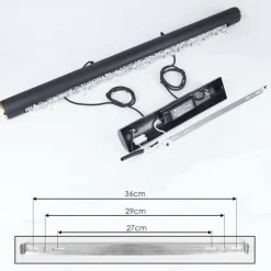 Lampes Dorées-hofstein Suspension Rodeche LED Noir, 1 lumière