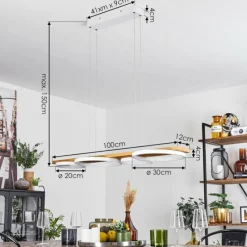Luminaires Scandinaves-hofstein Suspension Rodekro LED Blanc, 1 lumière
