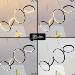 hofstein Suspension Rodekro LED Noir, 1 lumière