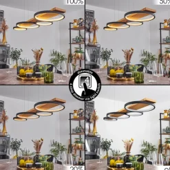 Luminaires Scandinaves-hofstein Suspension Rodekro LED Noir, 1 lumière