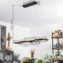 Luminaires Scandinaves-hofstein Suspension Rodekro LED Noir, 1 lumière