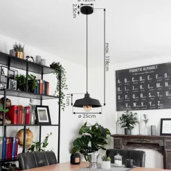 Luminaires Scandinaves-hofstein Suspension Rognaix Noir, 1 lumière