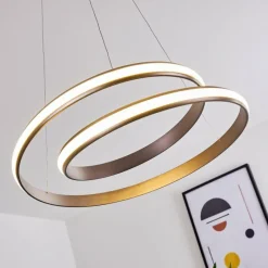 hofstein Suspension Rokera LED Nickel mat, 1 lumière* Suspensions