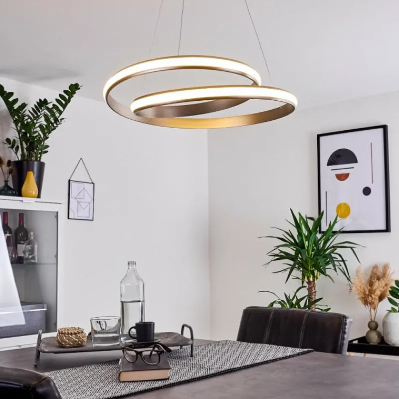 hofstein Suspension Rokera LED Nickel mat, 1 lumière* Suspensions