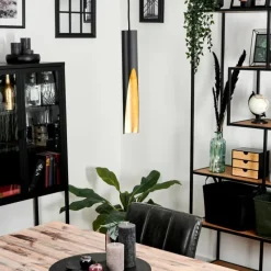 Lampes Vintages & Rétros-hofstein Suspension Rolle LED Noir, 1 lumière