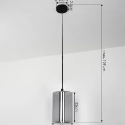 Suspension Verre Fumé-hofstein Suspension Roosevelt Noir, 1 lumière