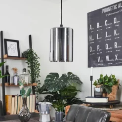 Suspension Verre Fumé-hofstein Suspension Roosevelt Noir, 1 lumière