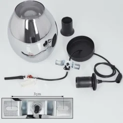 Suspension Verre Fumé-hofstein Suspension Roosevelt Noir, 1 lumière