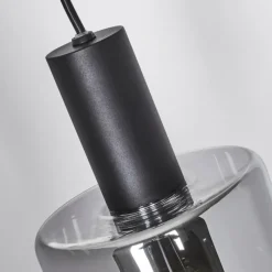 Suspension Verre Fumé-hofstein Suspension Roosevelt Noir, 1 lumière