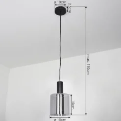 Suspension Verre Fumé-hofstein Suspension Roosevelt Noir, 1 lumière