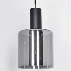 Suspension Verre Fumé-hofstein Suspension Roosevelt Noir, 1 lumière