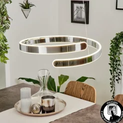hofstein Suspension Rosemond LED Chrome, 1 lumière