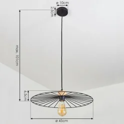 Lampes Vintages & Rétros-hofstein Suspension Rossedalen Brun, 1 lumière