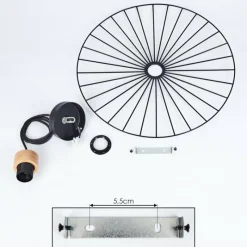 Lampes Vintages & Rétros-hofstein Suspension Rossedalen Brun, 1 lumière