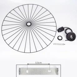 Style Boho-Chic-hofstein Suspension Rossedalen Noir, 1 lumière