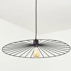 Style Boho-Chic-hofstein Suspension Rossedalen Noir, 1 lumière