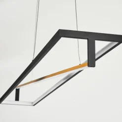 hofstein Suspension Rung LED Noir, 1 lumière