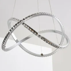 hofstein Suspension Saginaw LED Nickel mat, 1 lumière, Télécommandes, Changeur de couleurs